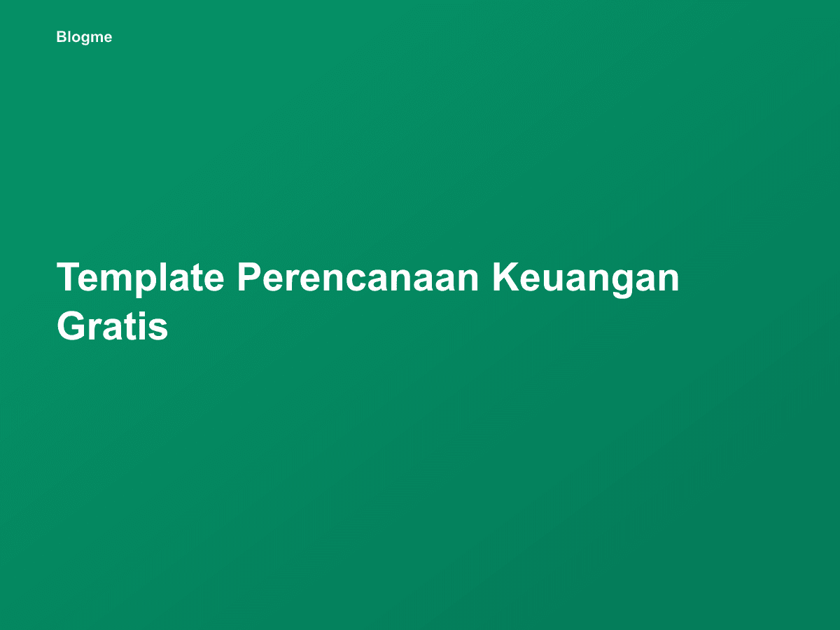 Template Perencanaan Keuangan Gratis